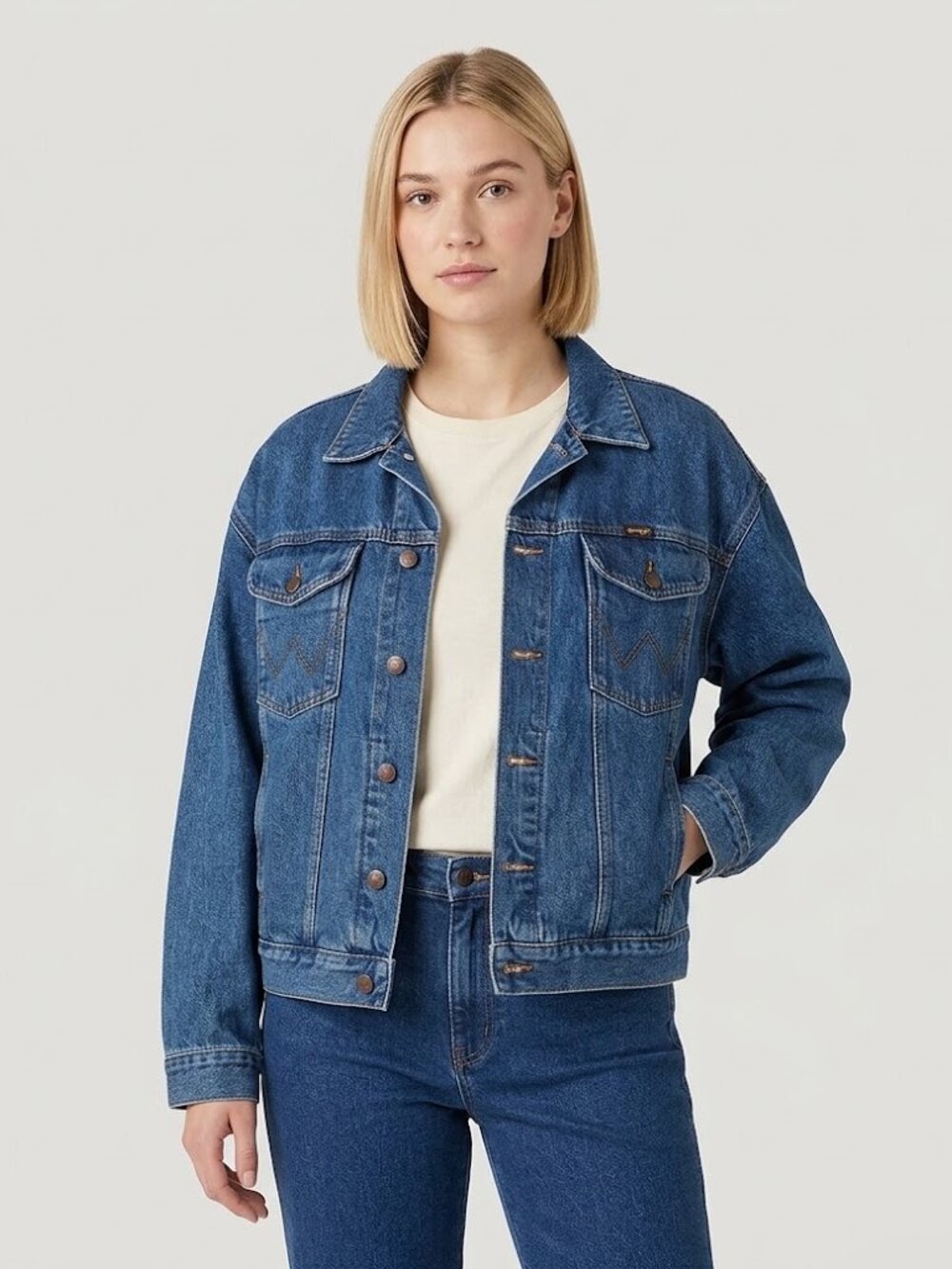 Wrangler vintage oversized Denim Hero Jacket medium